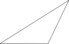 An obtuse triangle