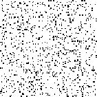 A mostly white square with sparse black specks