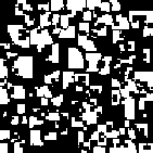 A square with more large splotches of white and less black